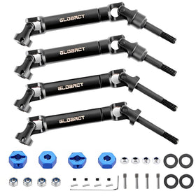 GLOBACT 1144 steel CVD drive shaft front view for Traxxas models improves torque transfer