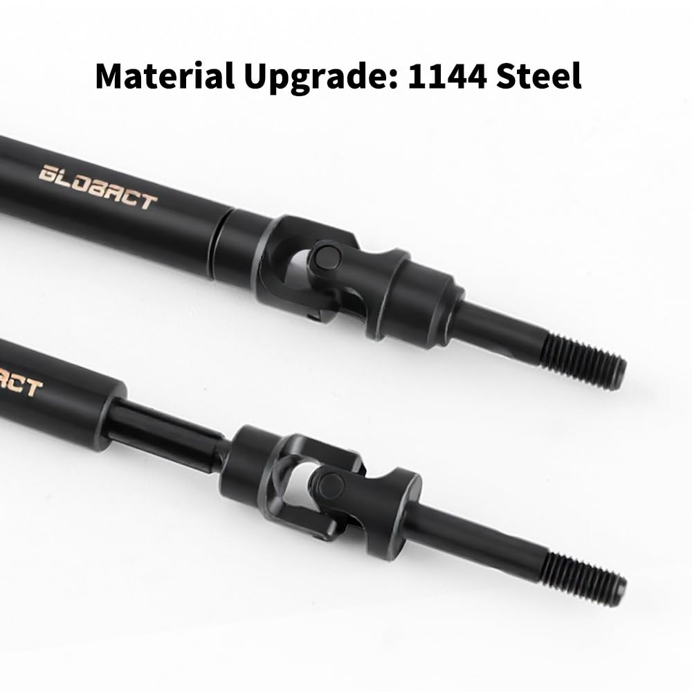 GLOBACT 1144 steel CVD drive shaft kit enabling reliable upgrades for 1/10 RC trucks