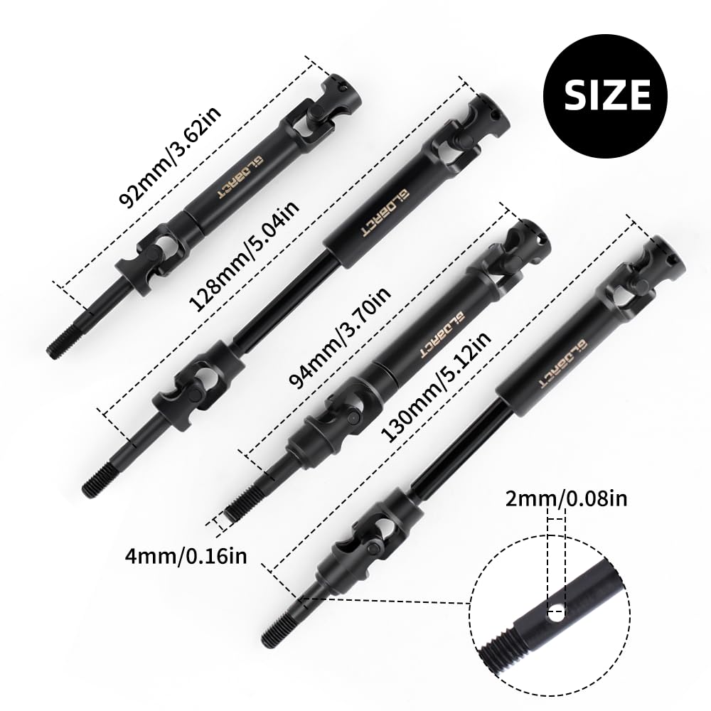 GLOBACT 1144 steel CVD drive shaft rear view boosts durability under off-road use