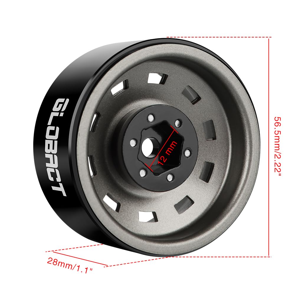 Globact titanium beadlock wheels on an RC crawler emphasize durability and premium finish.