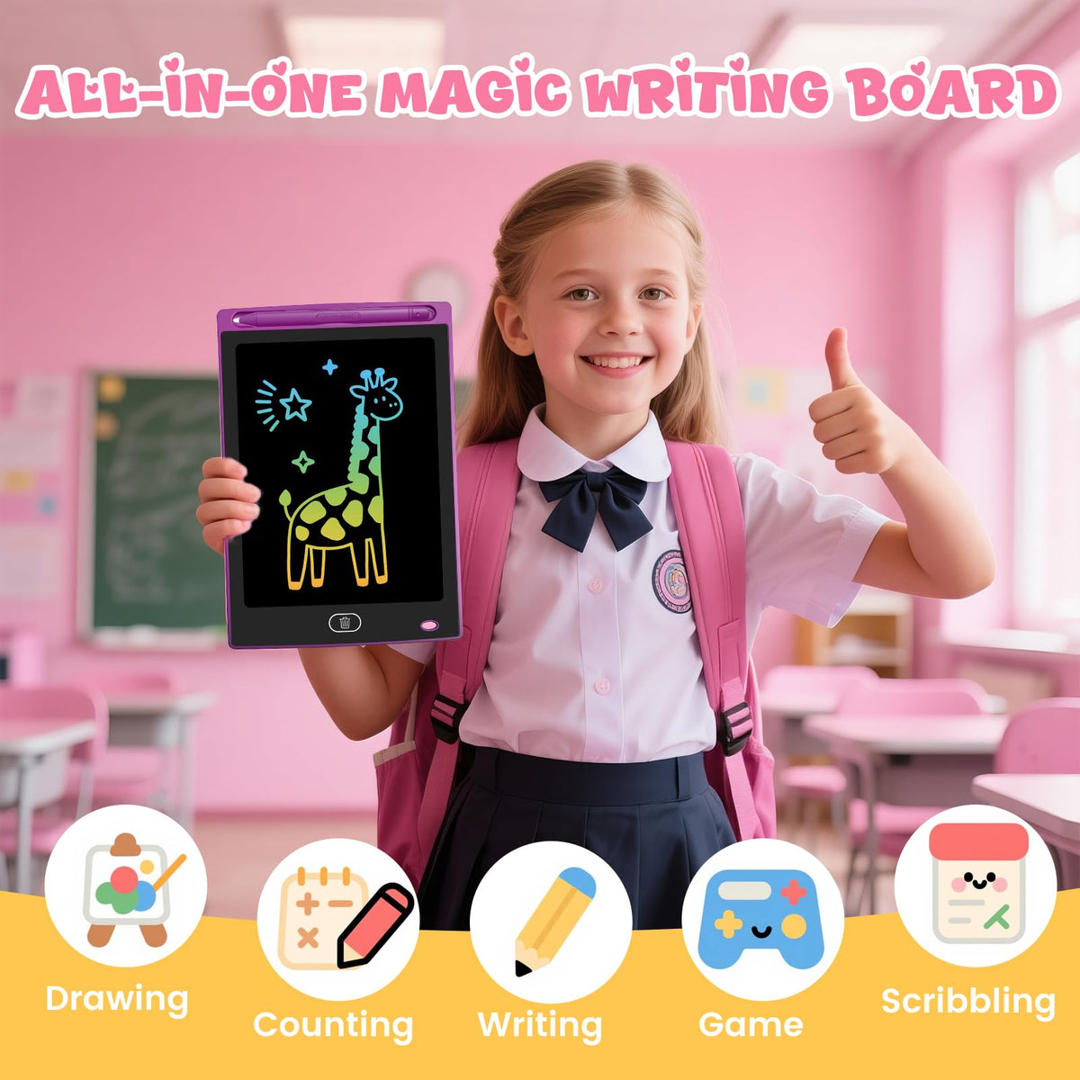 Glochin 12-pack fits in backpacks for portable learning on the go.