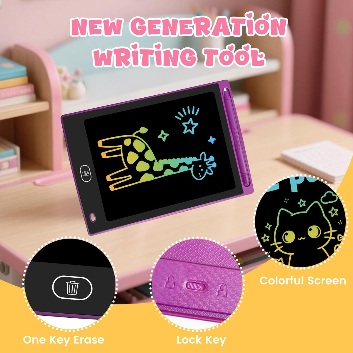 Glochin erase-button demo for instant screen clearing and renewed creativity.