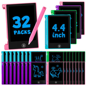Glochin mini LCD writing tablet for kids with colorful doodles, mess-free learning on the go.
