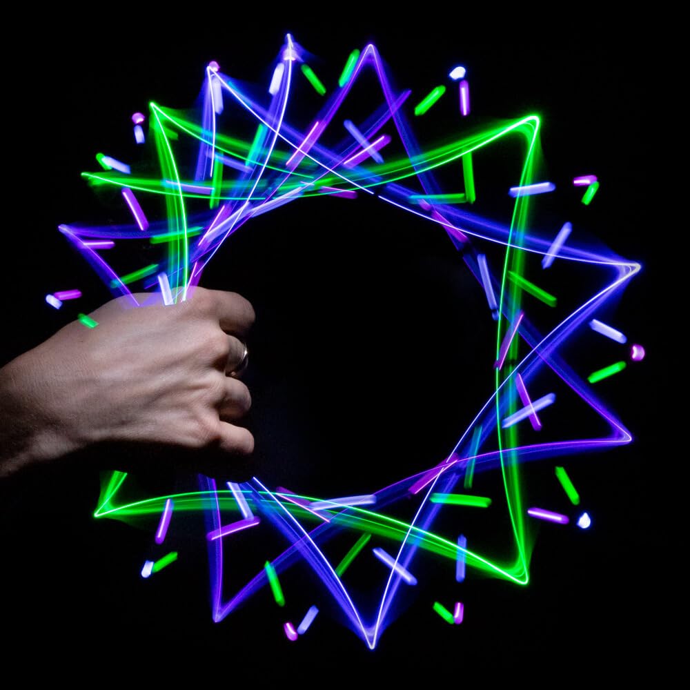 GloFX 6 Led Spinning Orbit displays vibrant patterns for dynamic stage lighting.