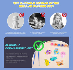 GloomGlo Mixing Palettes, for easy color blending during underwater art projects.