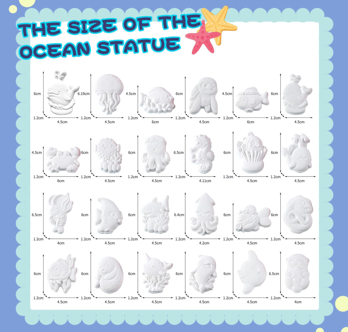 GloomGlo Ocean Theme Paint Set colors palette, ideal for bright ocean art projects.