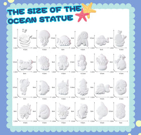 GloomGlo Ocean Theme Paint Set colors palette, ideal for bright ocean art projects.