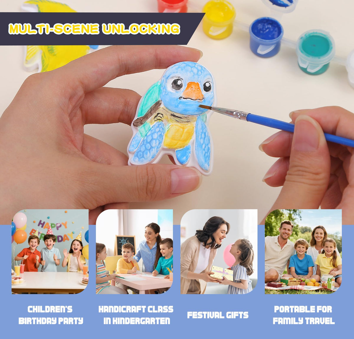 GloomGlo Plaster Sea Creatures, ready-to-paint figures for imaginative play.