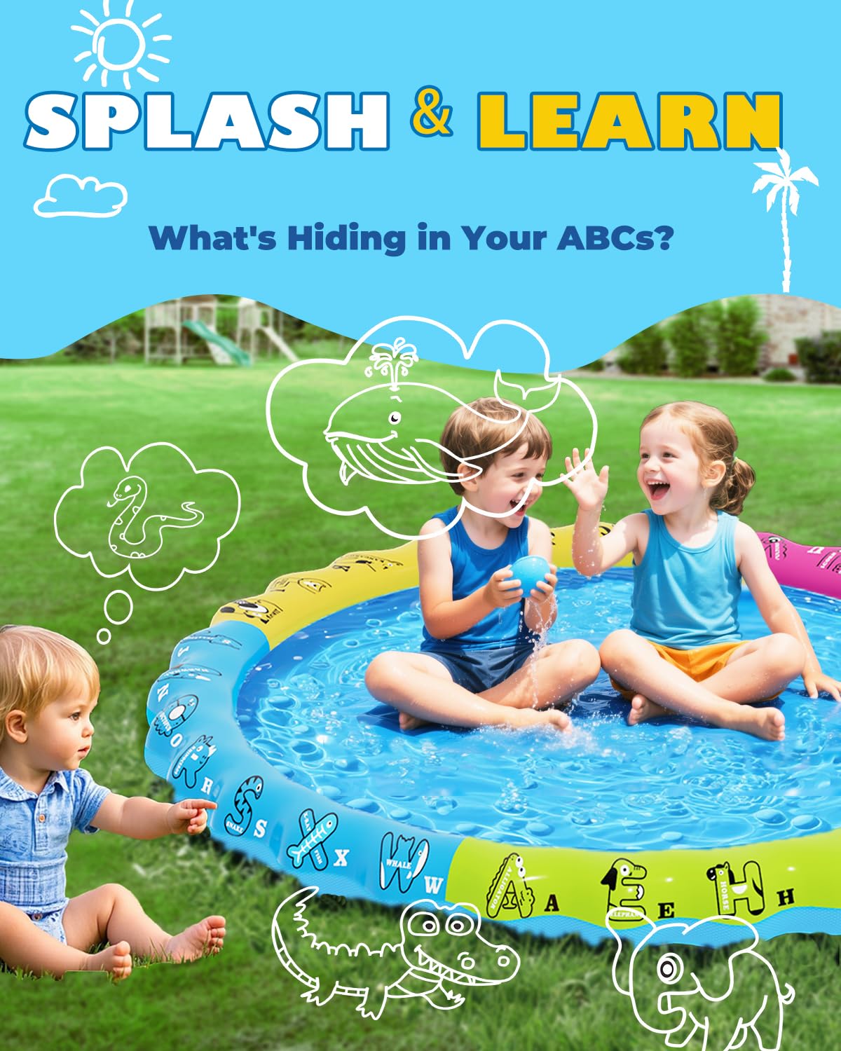 GloopGlee non-slip surface splash pad promotes safe water play