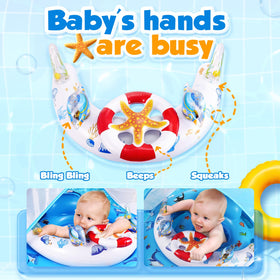 GLOPUS ocean themed toys invite baby to explore during float time