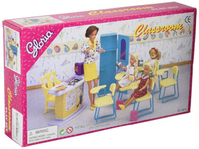 Gloria dollhouse classroom desk; ideal for imaginative teaching play.