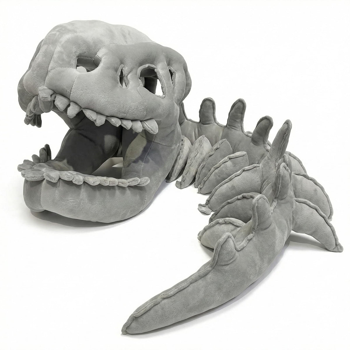 GLOTOYS Dinosaur Skeleton Headgear Pillow creates a lifelike Halloween silhouette.