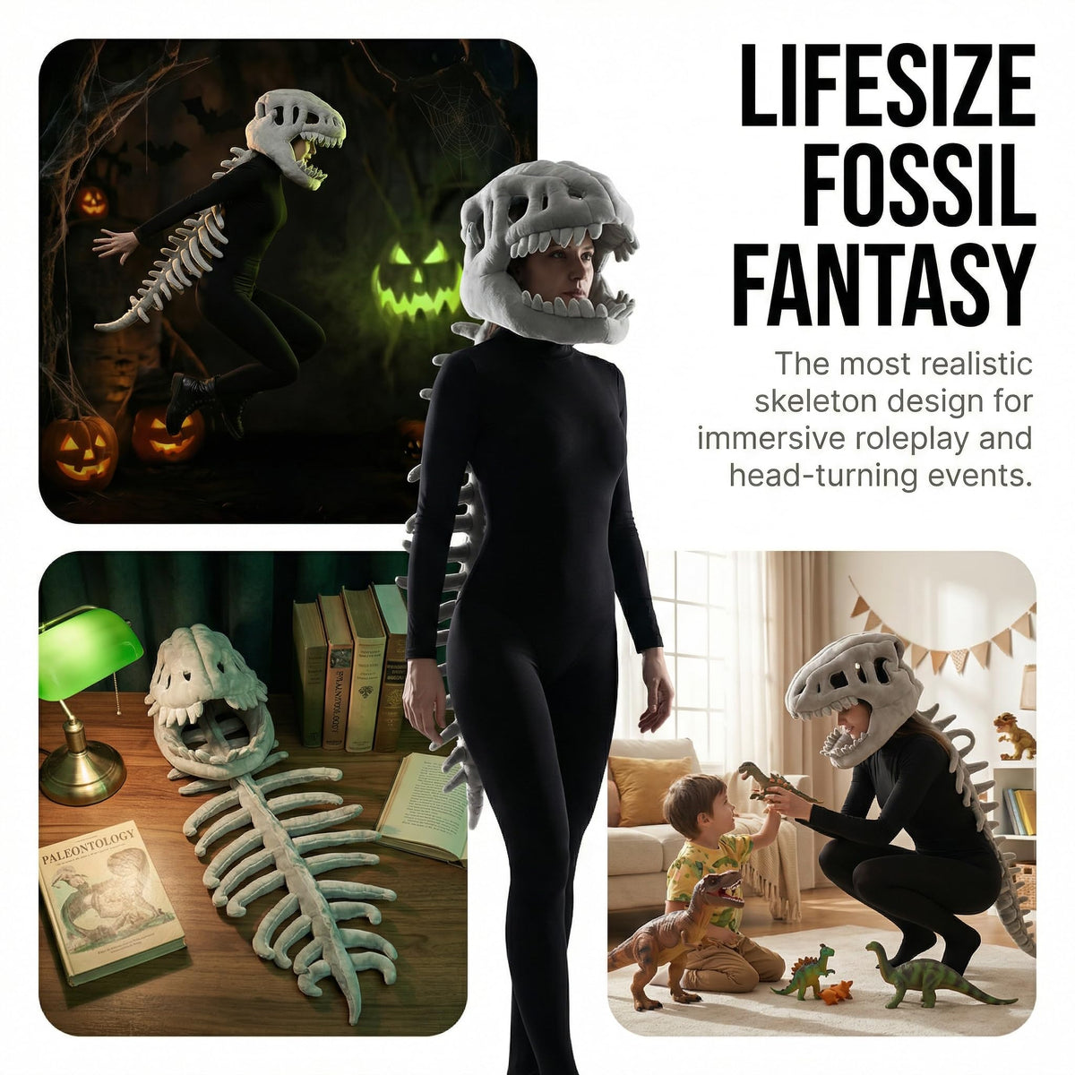 GLOTOYS Immersive effect with spine and headpiece boosts visual impact.