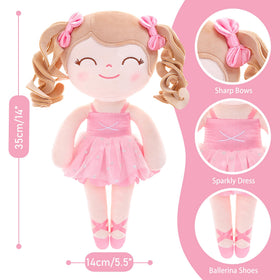 Gloveleya 13-inch ballet doll, easy to carry for little hands.