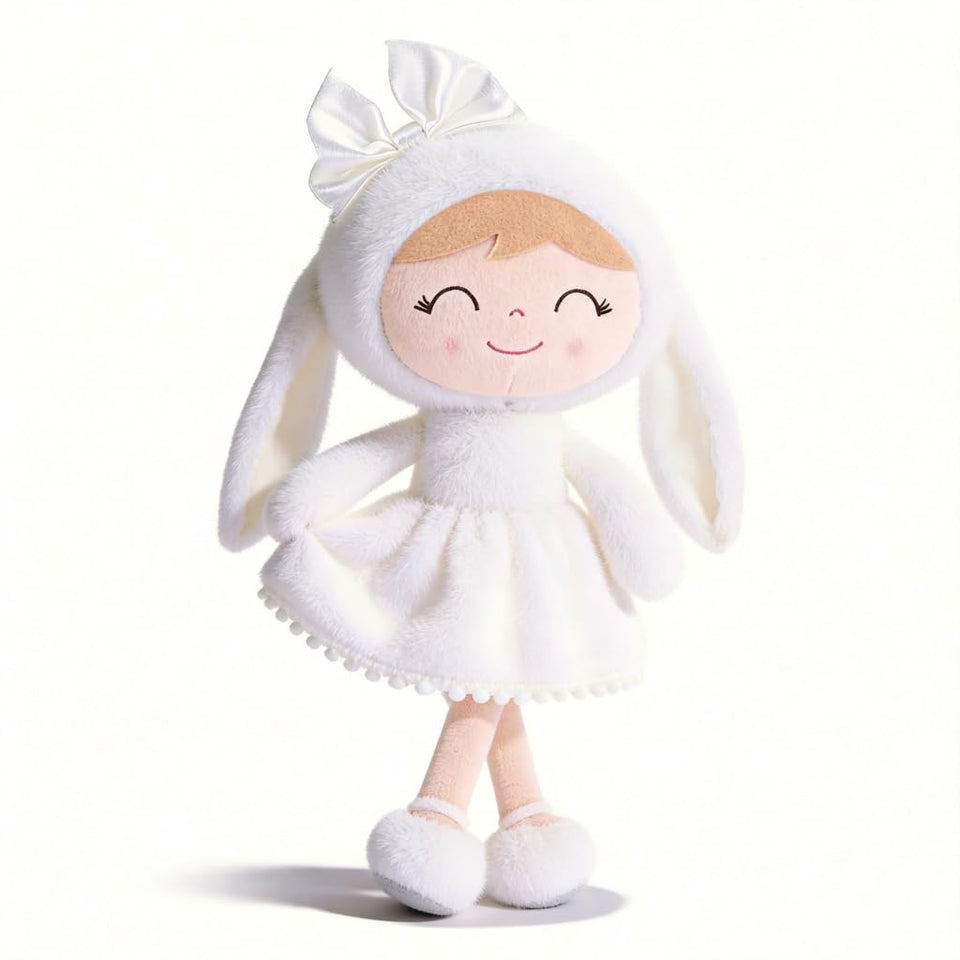 Gloveleya baby girl plush bunny 12in front view offers comforting cuddles for bedtime routines