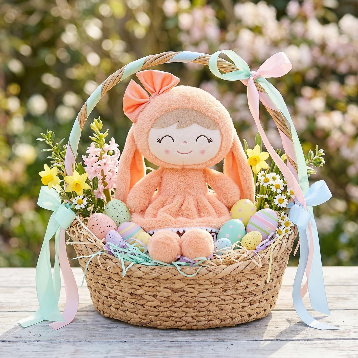 Gloveleya bunny doll with soft texture - ideal for imaginative play.