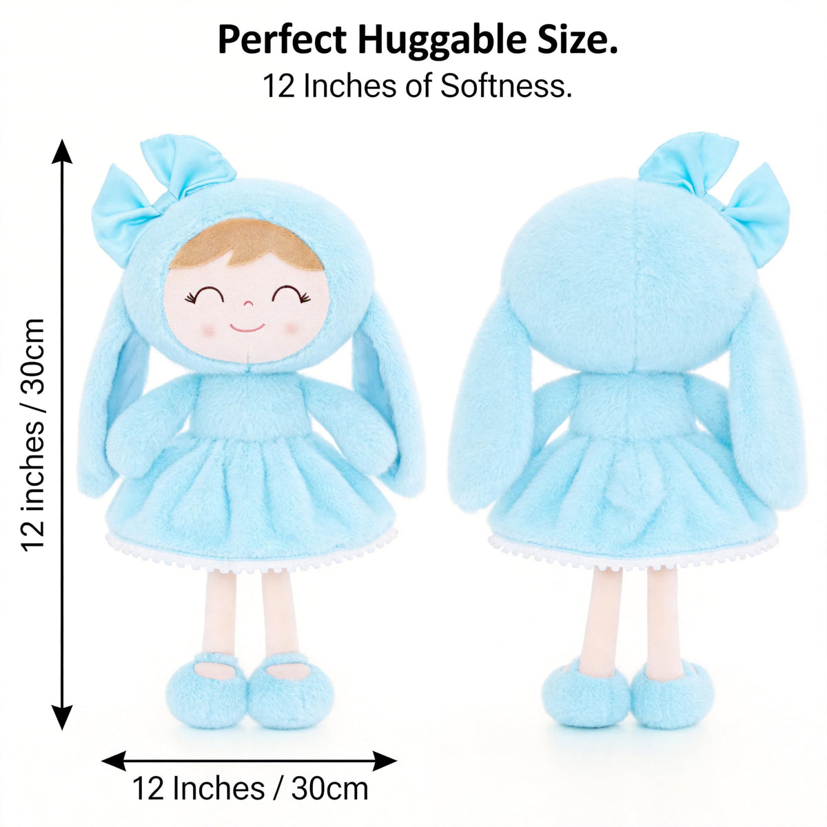 Gloveleya bunny ears and satin bow add adorable charm for girls.