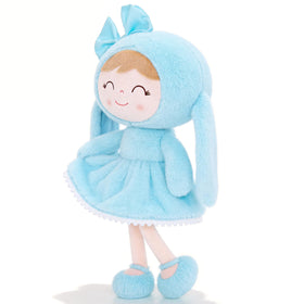 Gloveleya Easter Bunny plush blue 12in, a cuddly, toddler-friendly toy.