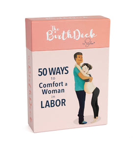 Glow Birth Deck packaging displays gift-ready birth support cards for labor comfort