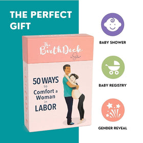 Glow Birth Deck massage techniques cards aiding caregiver comfort during labor