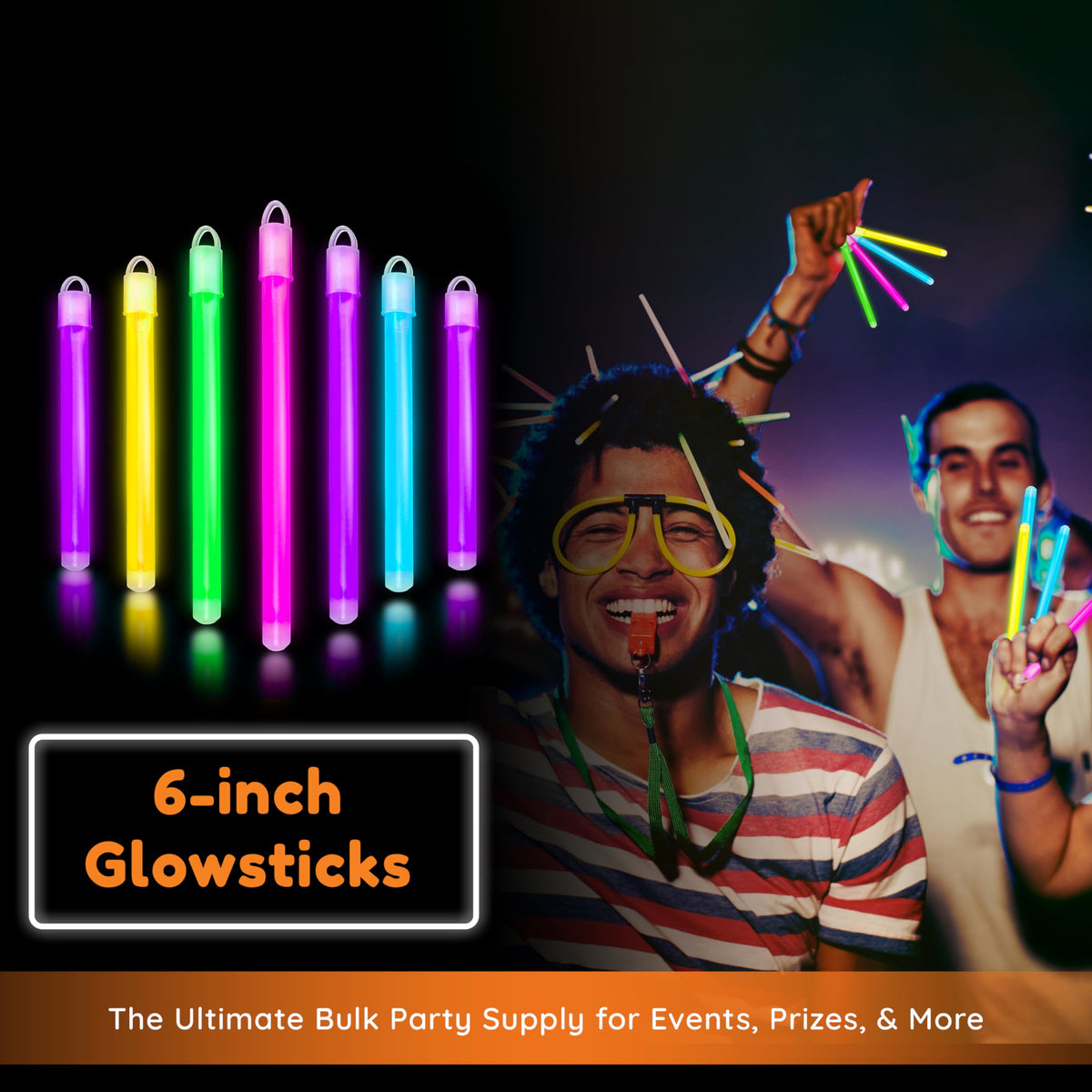 Glow Fever glow stick red end caps for easy identification at events