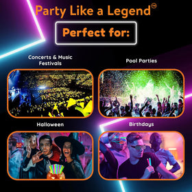 Glow Fever waterproof glowsticks for outdoor night celebrations