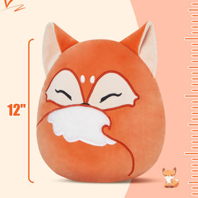 Glow Guards fox pillow plush ideal for car, sofa, and bed
