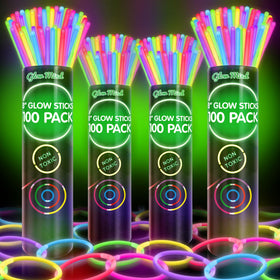 Glow Mind 400 Ultra-Bright Glow Sticks Pack lighting up events with vivid color
