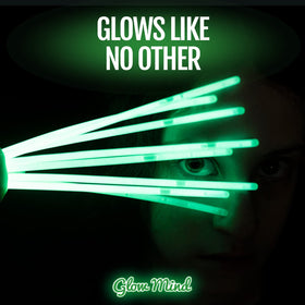 Glow Mind 8-Inch Glow Sticks lit at night for festive ambiance