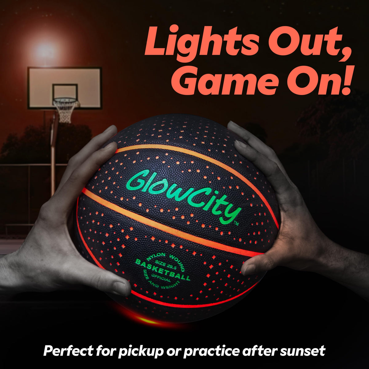 GlowCity Glow in the Dark Basketball note about pump not included for inflation