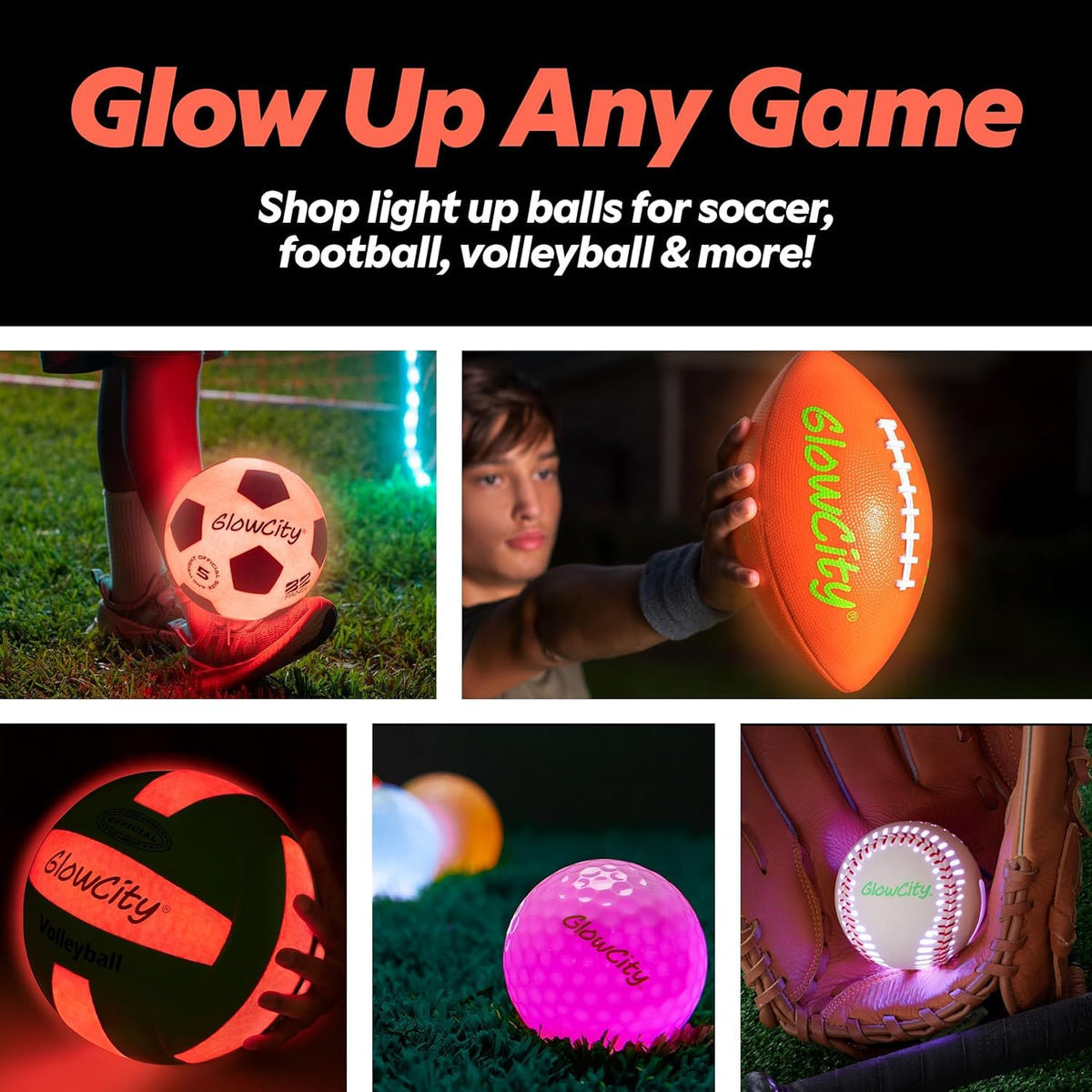 GlowCity Glow-in-the-dark basketball ideal for gifts and training