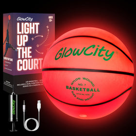 GlowCity Light Up Basketball with inside glow for vibrant nighttime play