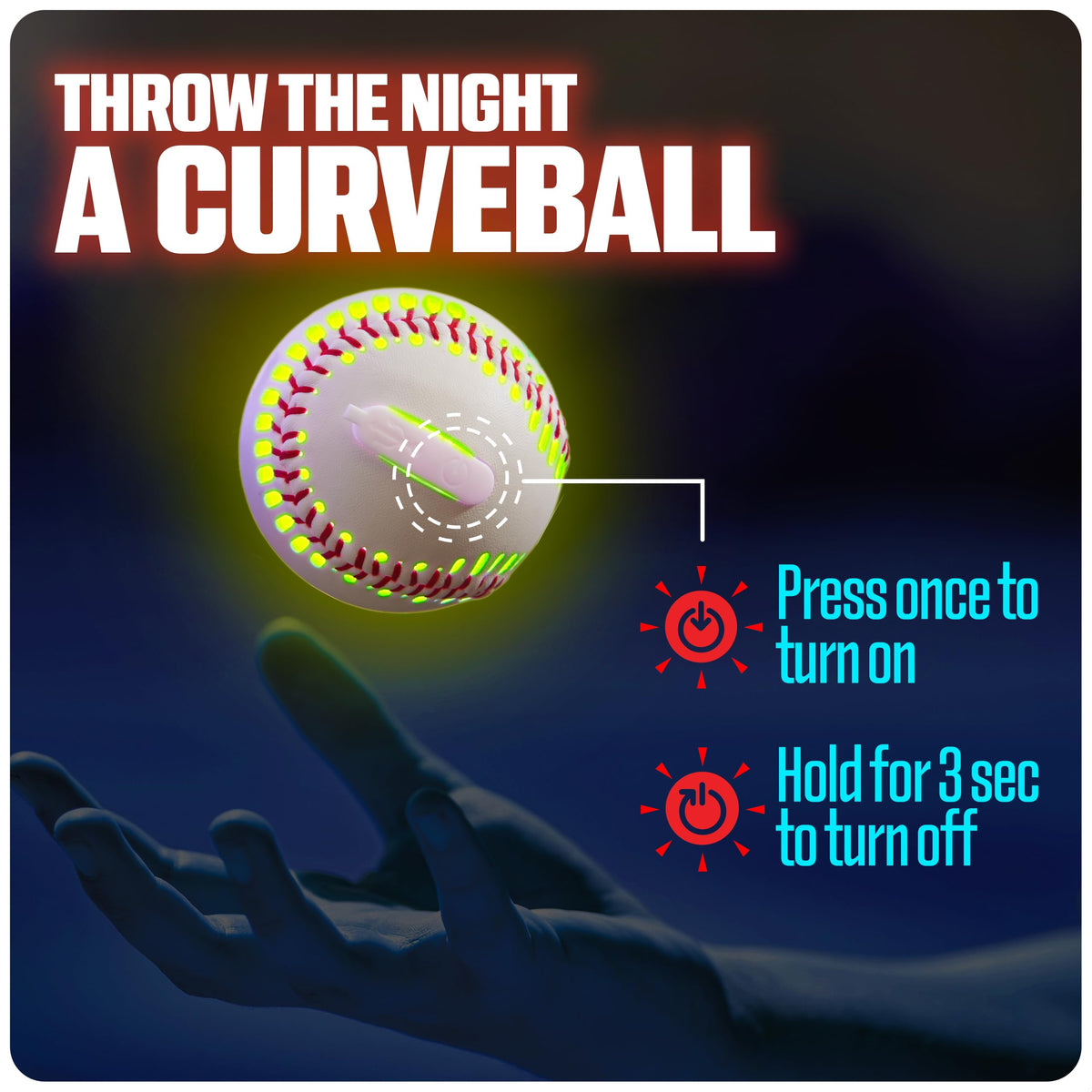 GlowCity LED baseball safe, easy to operate during games