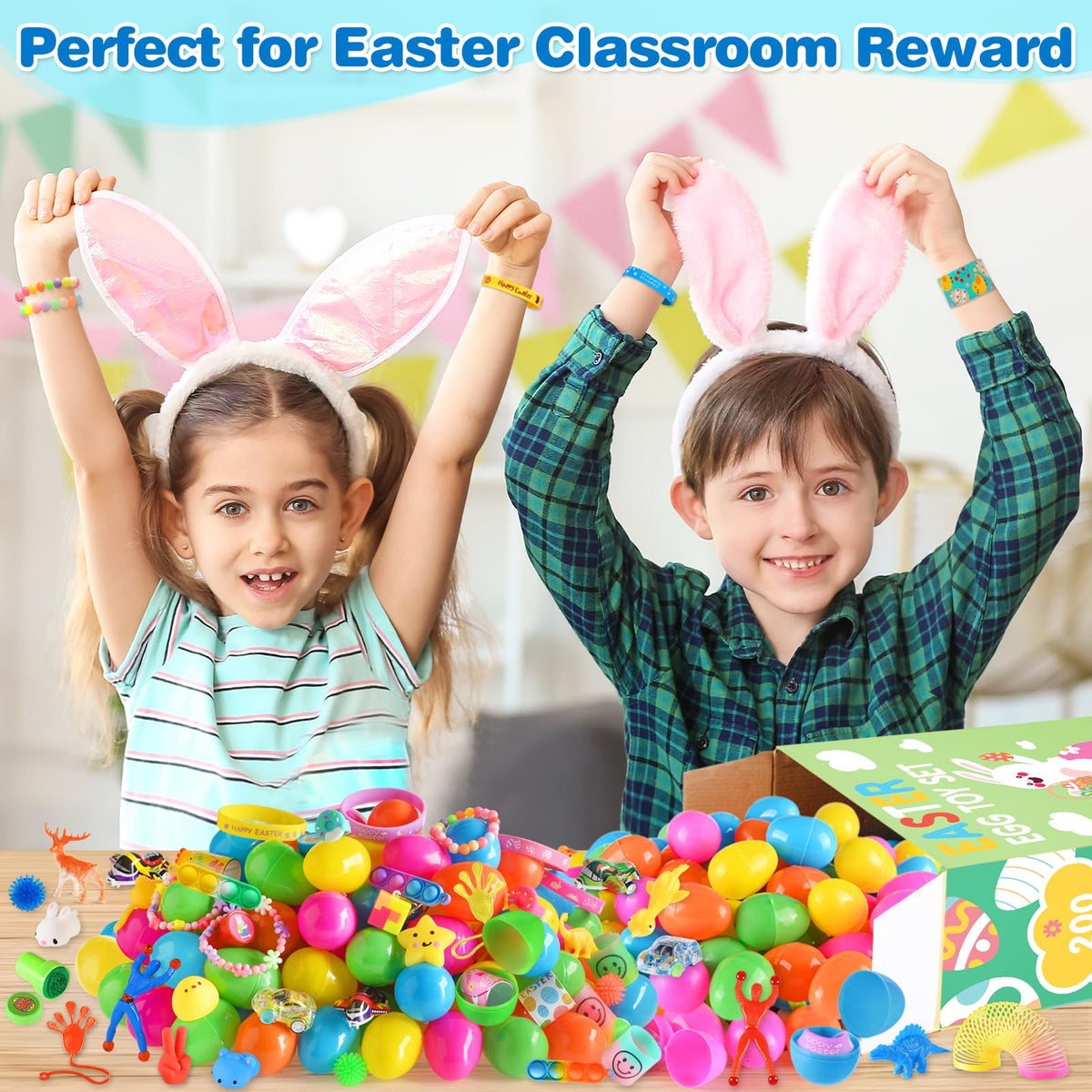 Gloween prefilled eggs are safe and non-toxic for family-friendly events.