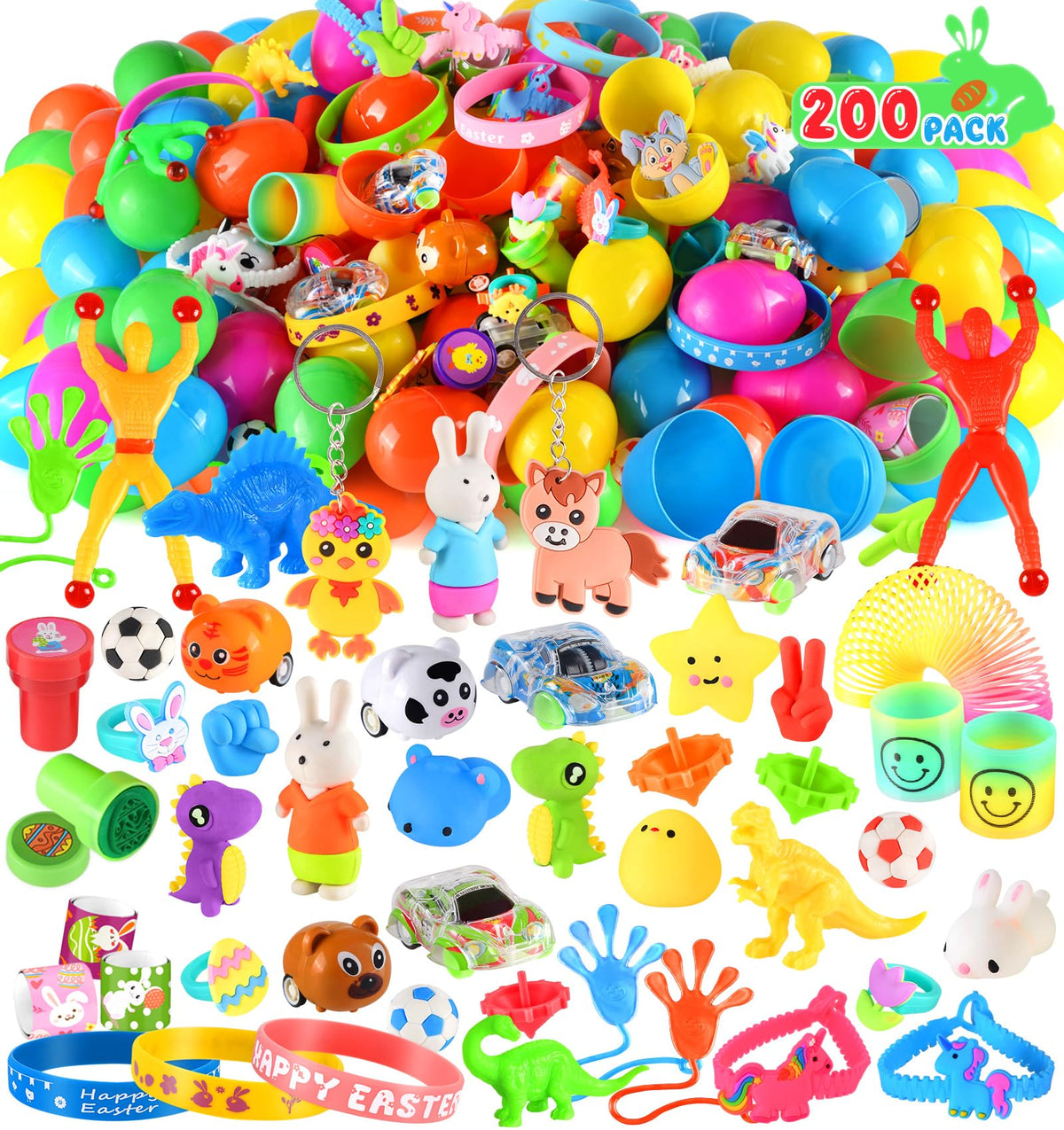 Gloween egg with toy inside, perfect for colorful Easter hunts.