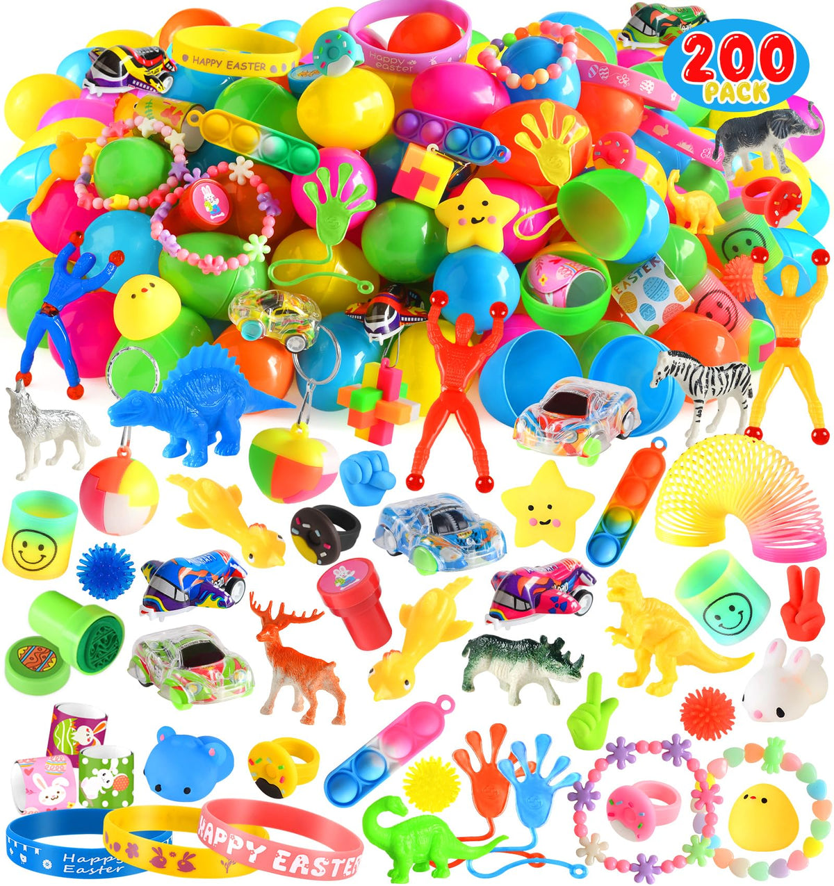 Gloween 100-pack prefilled Easter eggs ready for quick party prep and egg hunts.