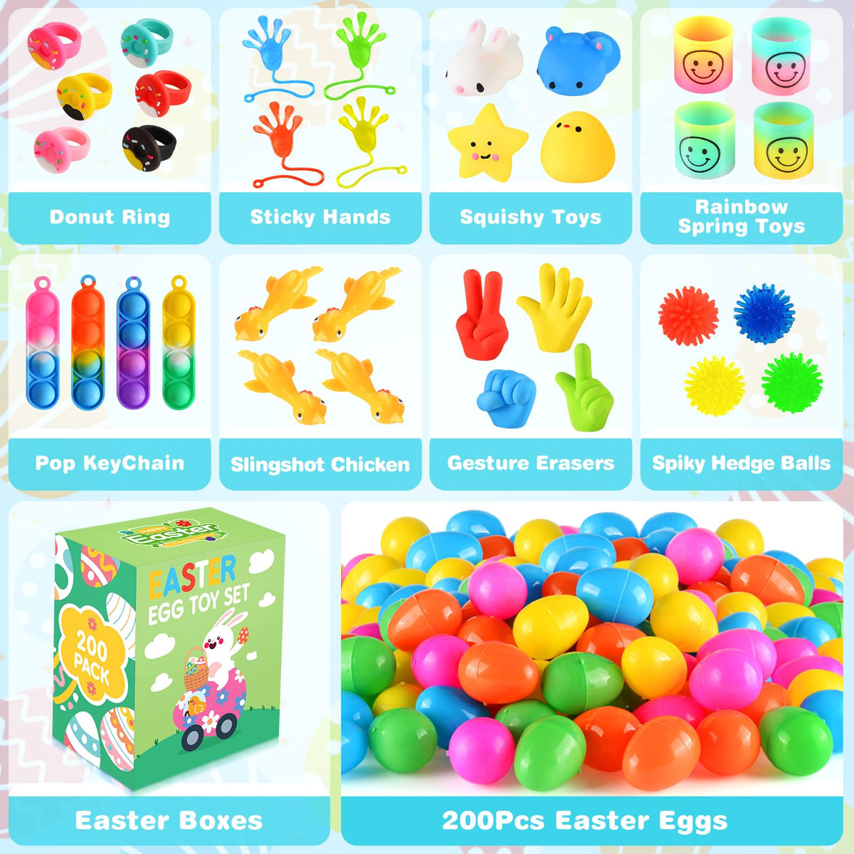 Gloween 2.4-inch filled eggs ideal for classroom prize distributions.