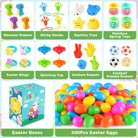 Gloween Easter eggs set up for egg hunt and party