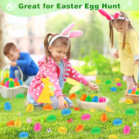 Gloween egg includes farm animal keychain inside for kids.