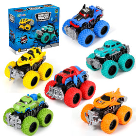 Gloween Monster Trucks six-pack front view shows bold colors for action play.