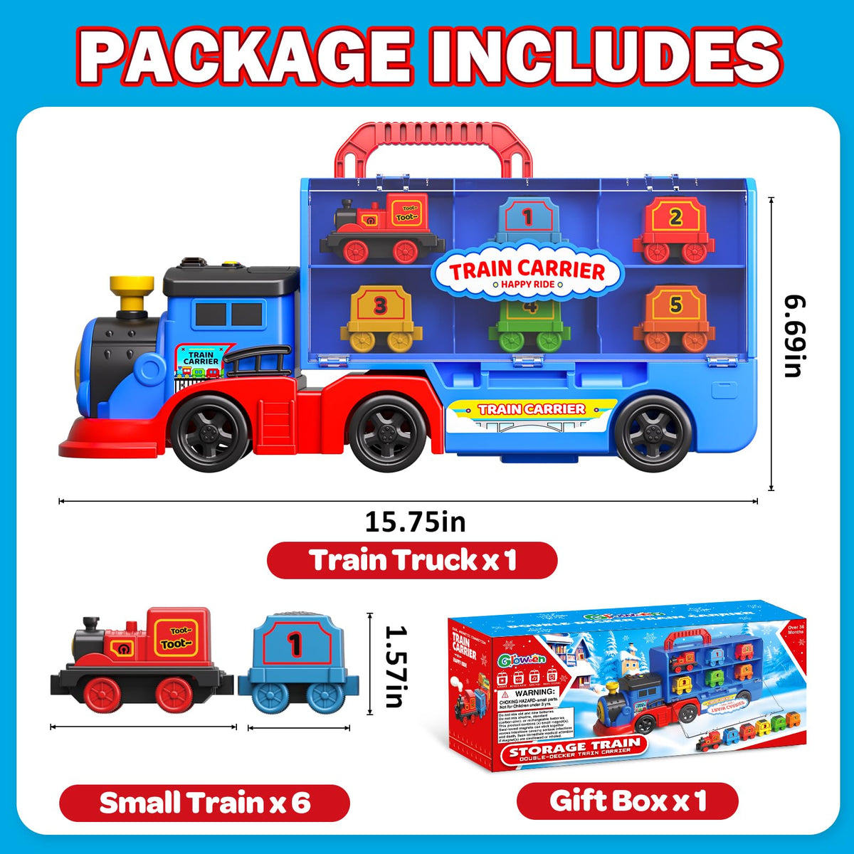 Gloween Train Set Truck Locomotive lights and music enhance interactive storytelling and sensory play.