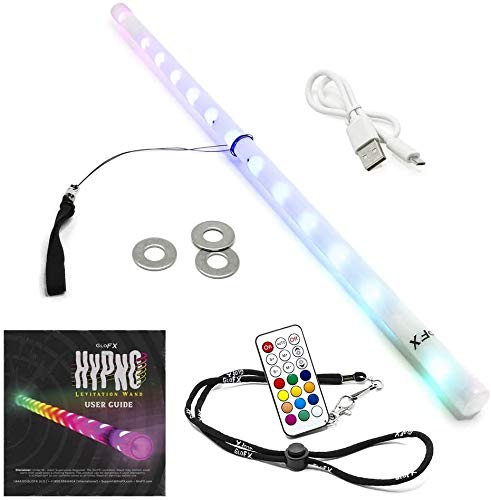 GloFX Hypno LED Levitation Wand color show displaying multiple color modes