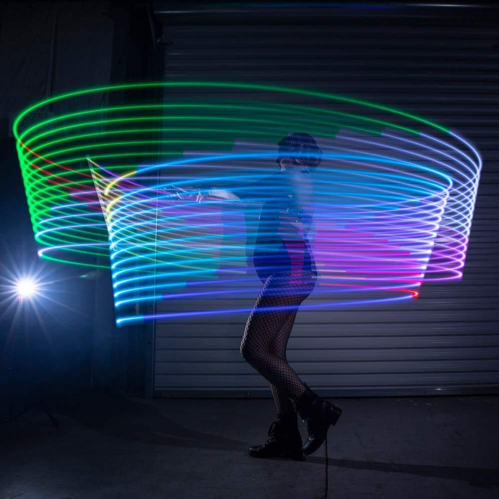 GloFX Hypno LED Levitation Wand side view showing balanced grip