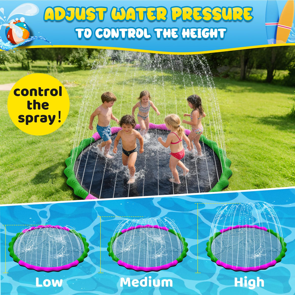 Glowpoint splash pad offers 0.5mm thickened PVC for durable summer use