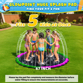 Glowpoint non-slip surface splash pad supports safe, active play.