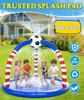 Glowpoint Splash Pad 75-inch diameter provides spacious play.