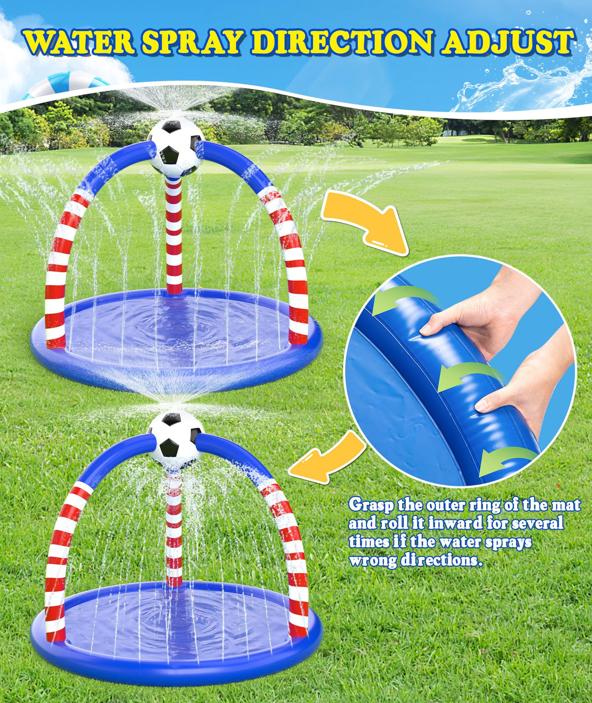 Glowpoint Splash Pad easy setup and quick drainage.