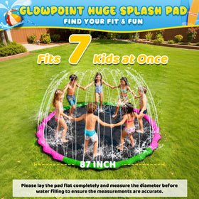 Glowpoint splash pad features a non-slip surface for safer play