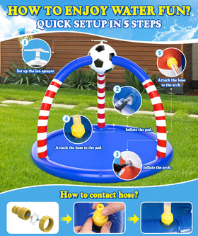 Glowpoint Splash Pad non-slip surface supports active water play.