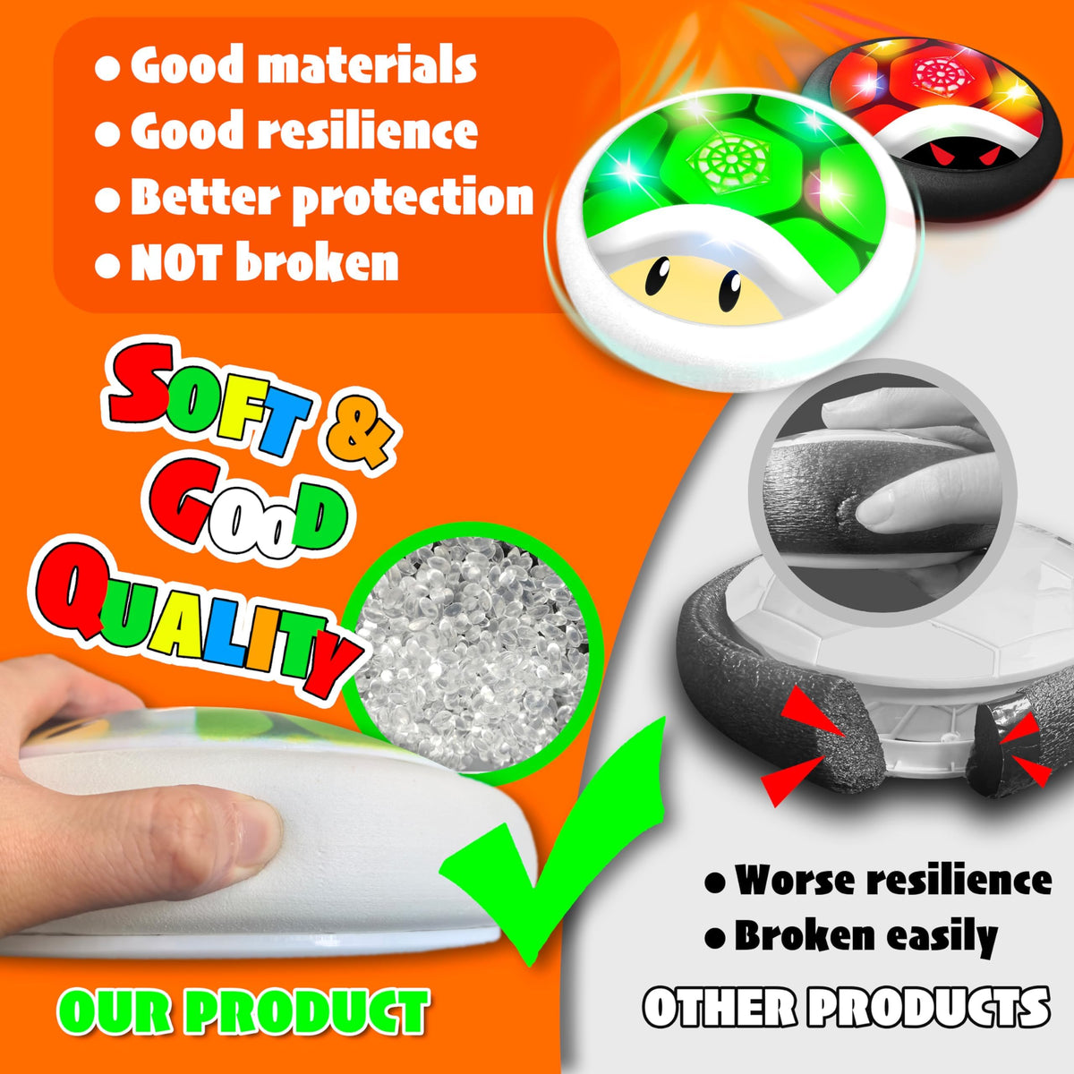Glückpa hover soccer ball air hover design glides on floors